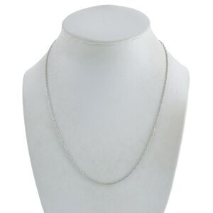 Vintage NC Sterling Silver 925 1.4mm Cable Link Chain Necklace 18"